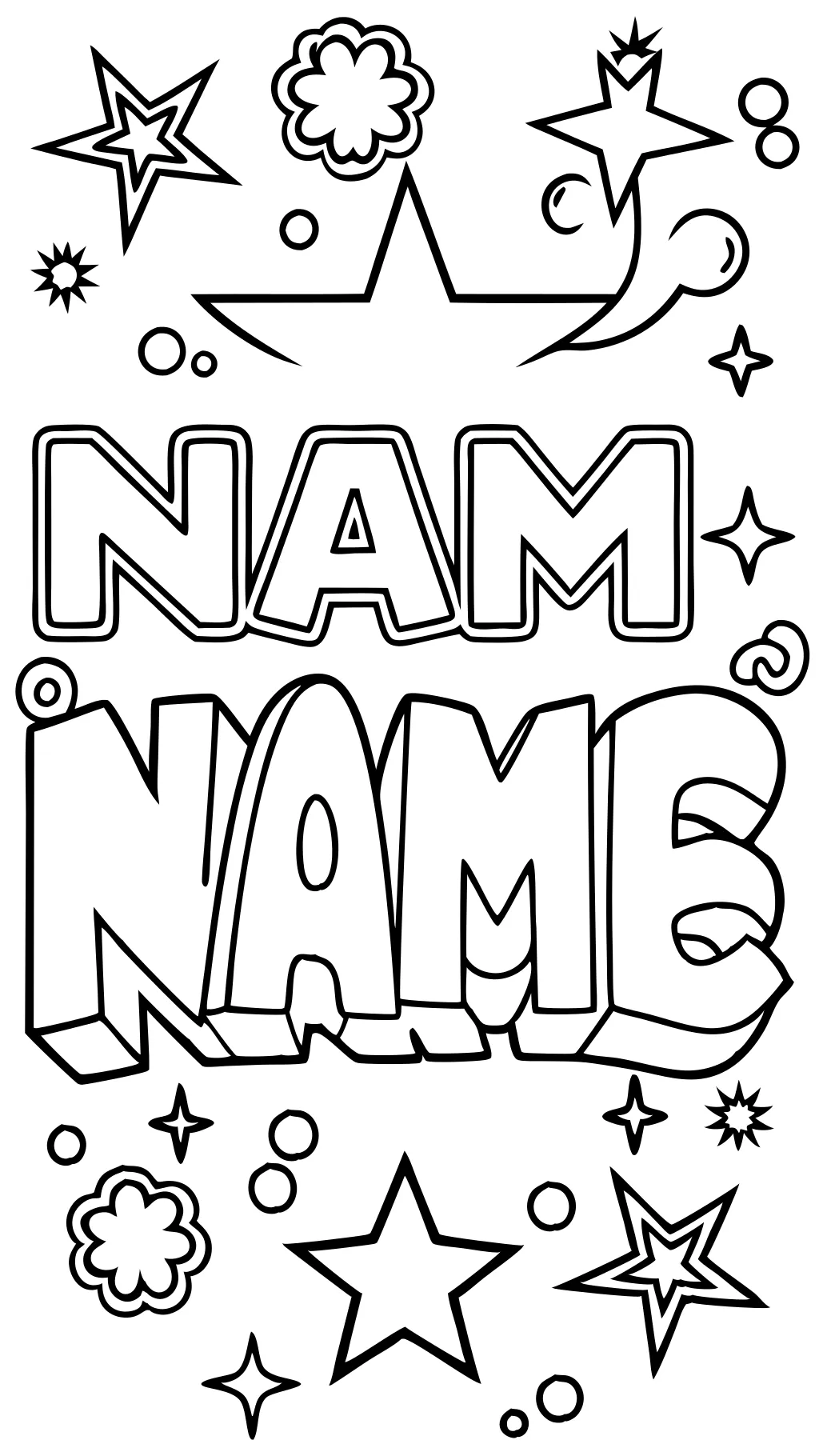 free editable name coloring page pdf